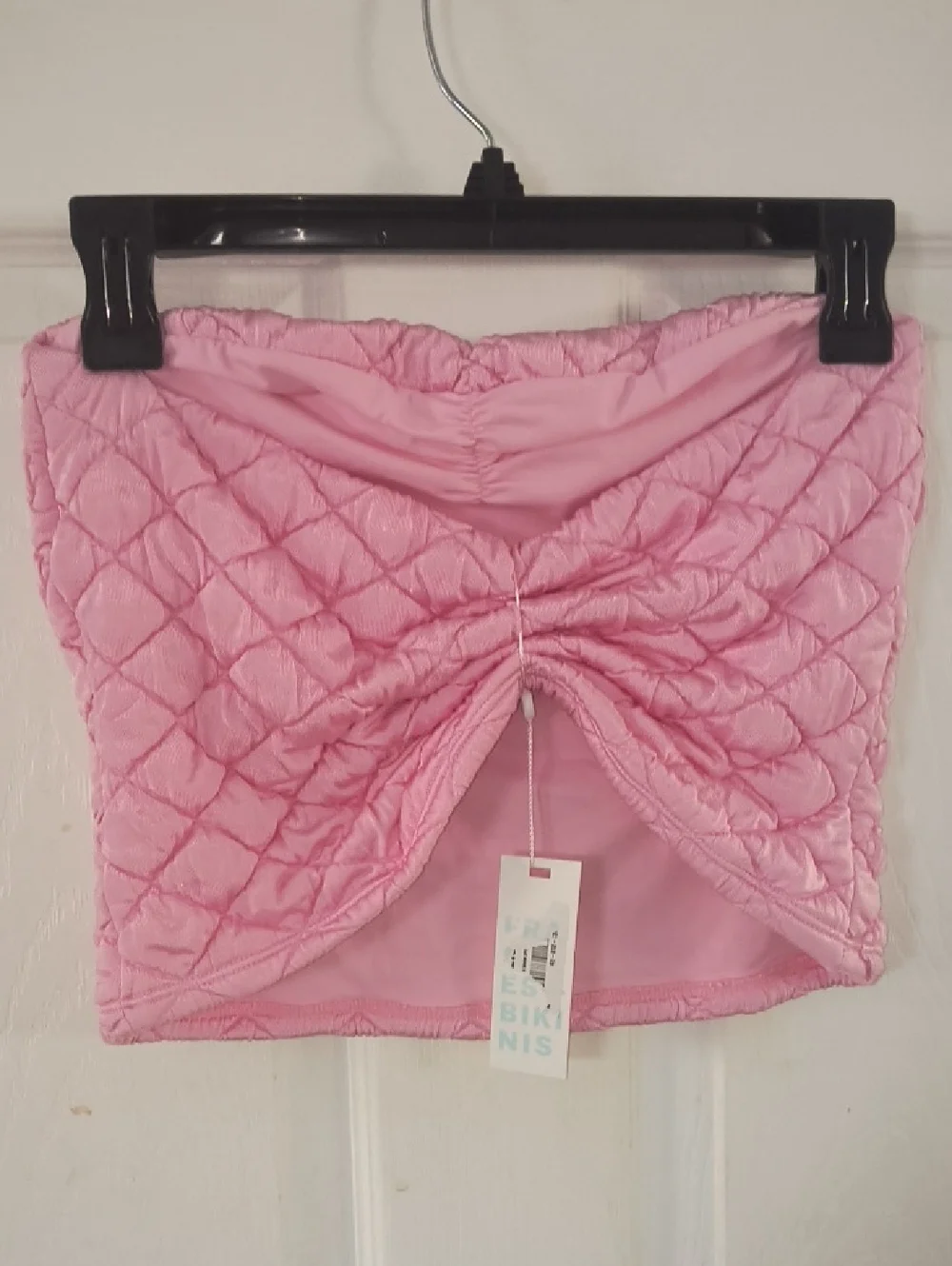 Frankie’s Bikinis Lani Strapless Bikini Top Size L NWT